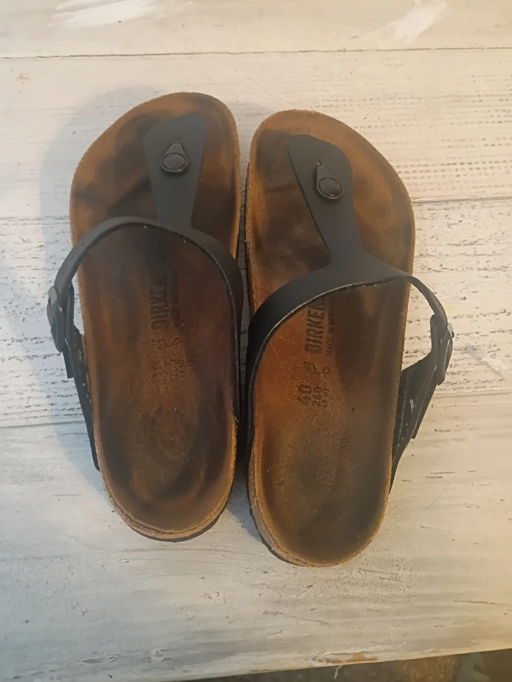 Birkenstock Gizeh Birko-Flor Black Slide Sandals